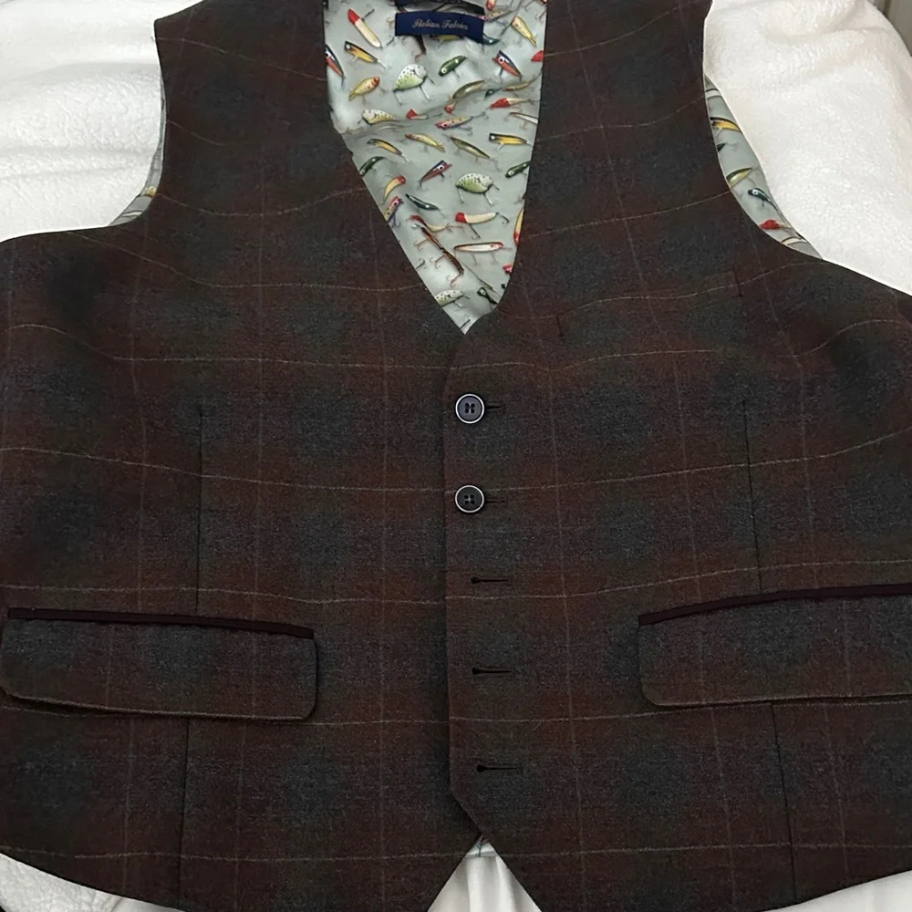 Ted Baker London Brown Checkered Vest - Picture 4 of 10